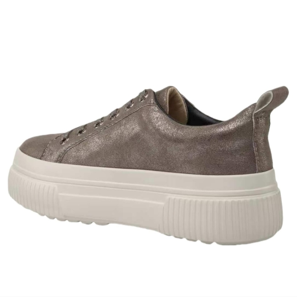 J/SLIDES Metallic Gray Platform Sneakers Women's Comfort Shoes 11M - Picture 7 of 9